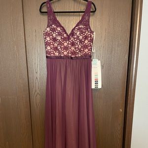 Mori Lee bridesmaids dress in Eggplant, size 16 NWT and unaltered